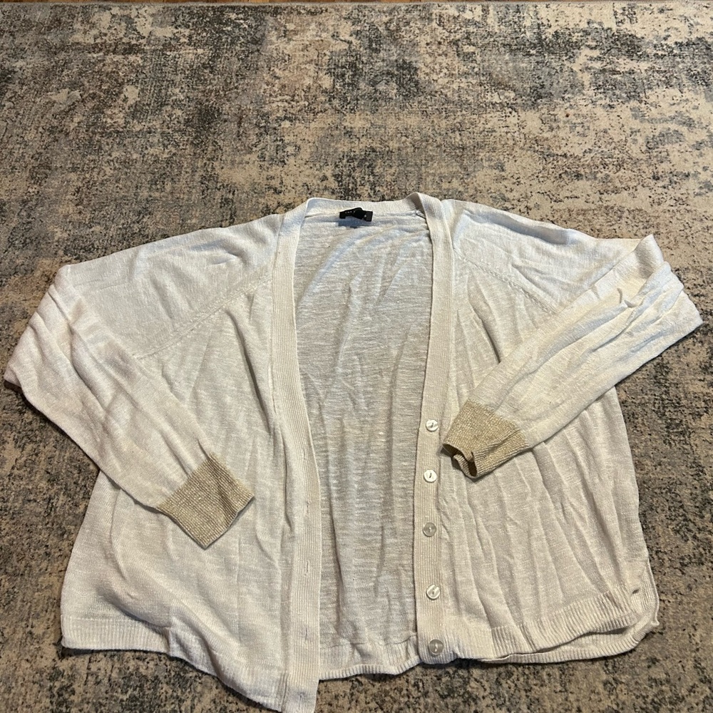 The Limited Cream Button-Up Cardigan
